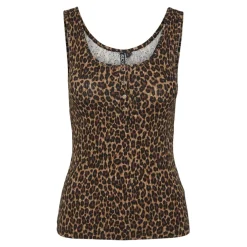 Débardeur imprimé KitteTank Top noir en coton Opal
