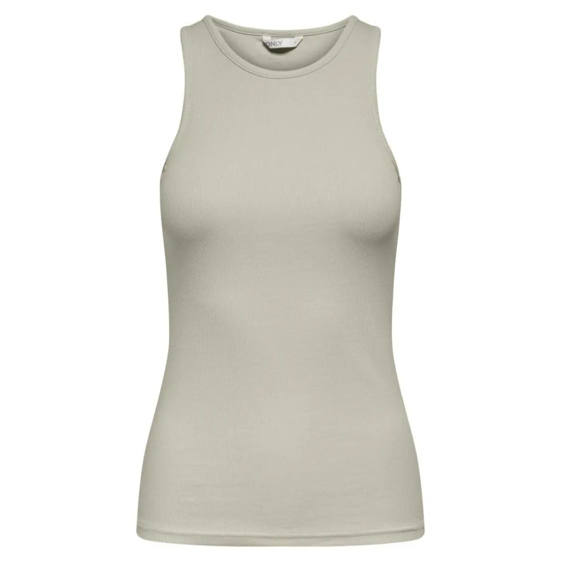 Débardeur regular fit gris clair en coton Isla