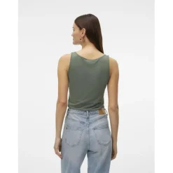 Débardeur vert en coton Ava