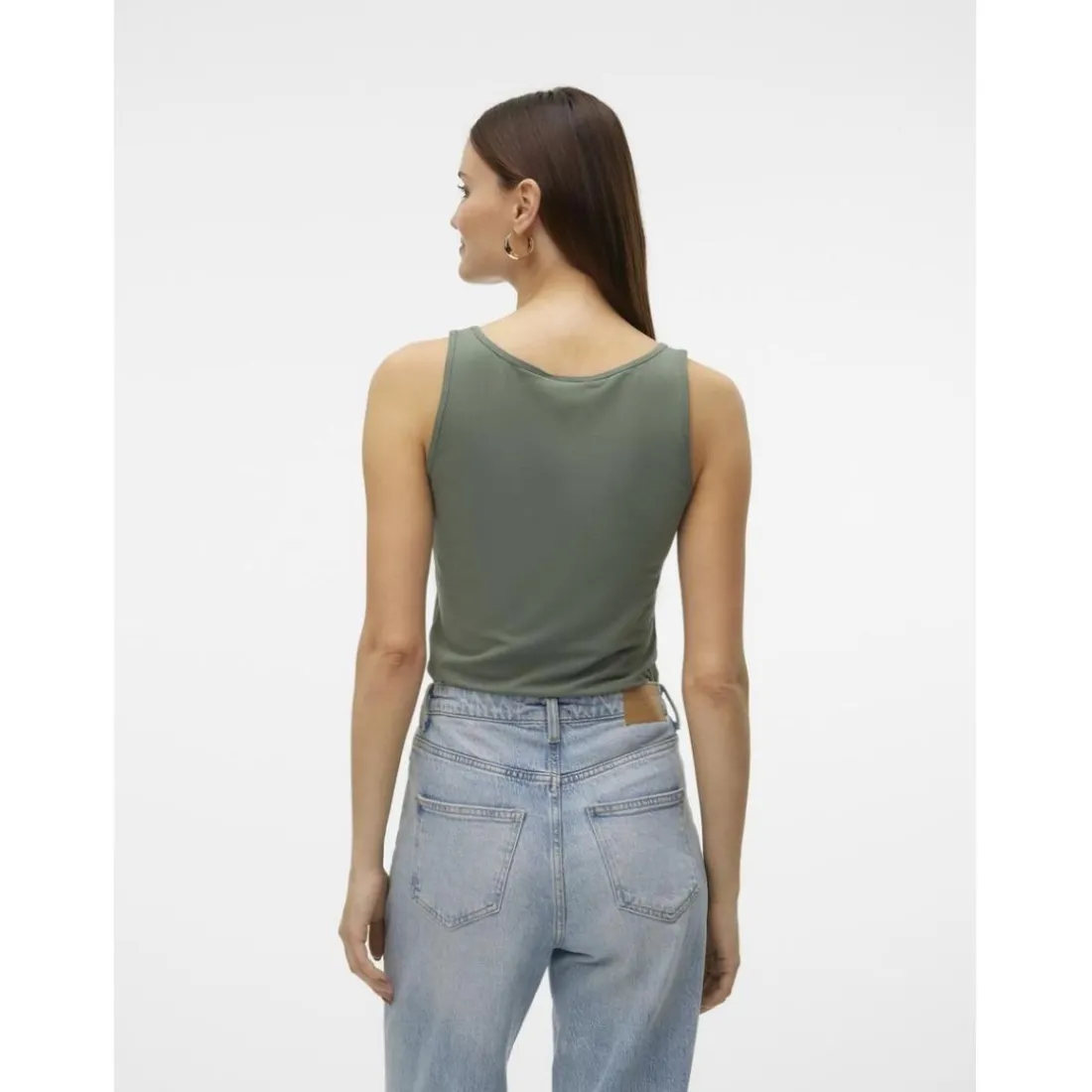 Débardeur vert en coton Ava