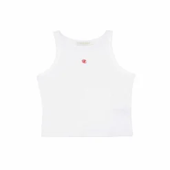Debardeur DYANE blanc/rouge en coton