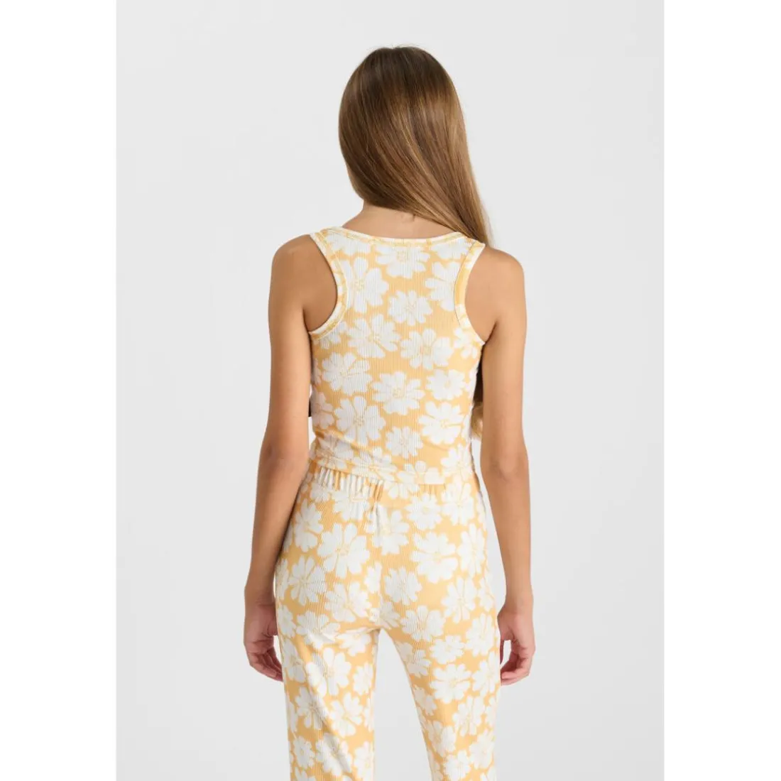 Debardeur fille ALCAGI jaune en coton Amy