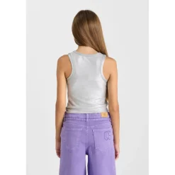 Debardeur fille MIGAGI argent en coton Gail