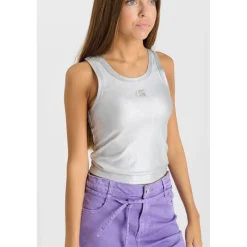 Debardeur fille MIGAGI argent en coton Gail