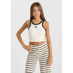 Debardeur fille MIRLIGI blanc en coton Blair