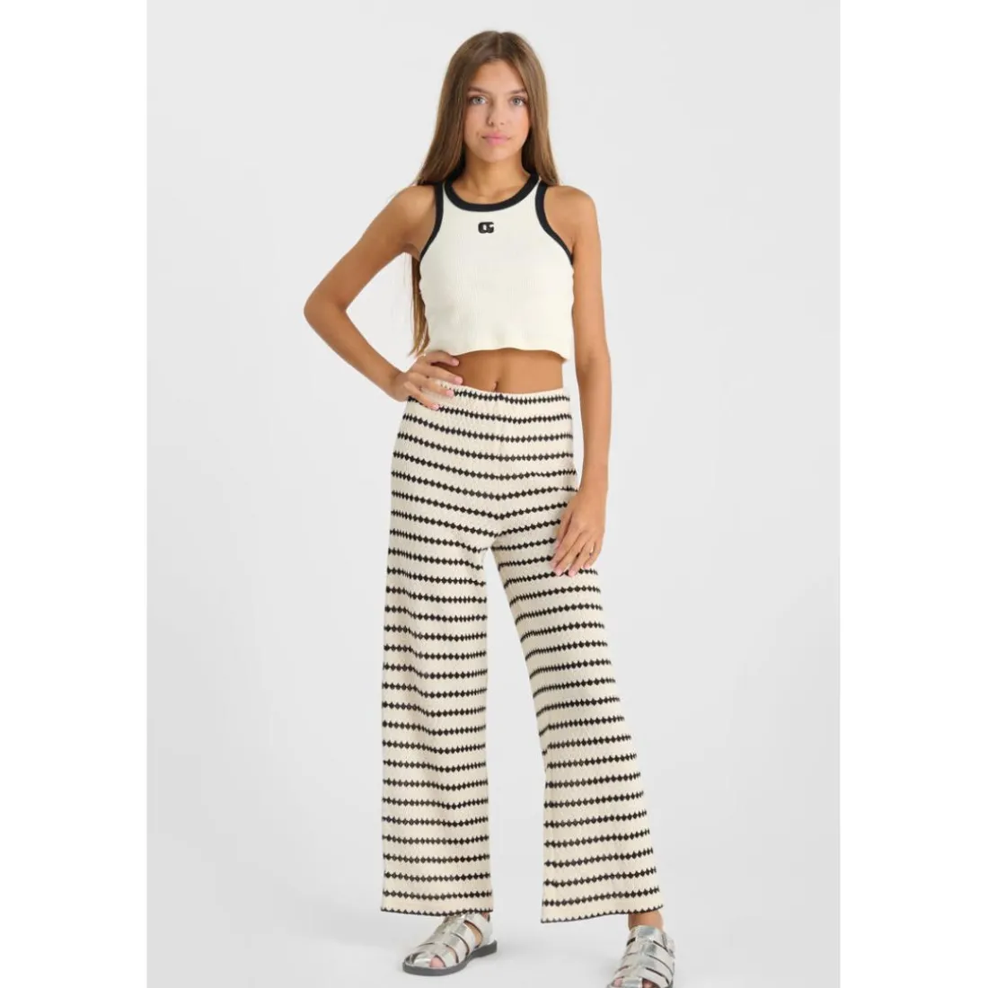 Debardeur fille MIRLIGI blanc en coton Blair