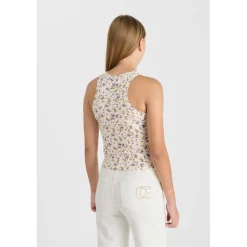Debardeur fille TALESGI blanc en coton Mae