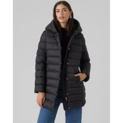 Doudoune à capuche - Noir en nylon