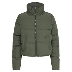 Doudoune Col haut Manches longues Court vert
