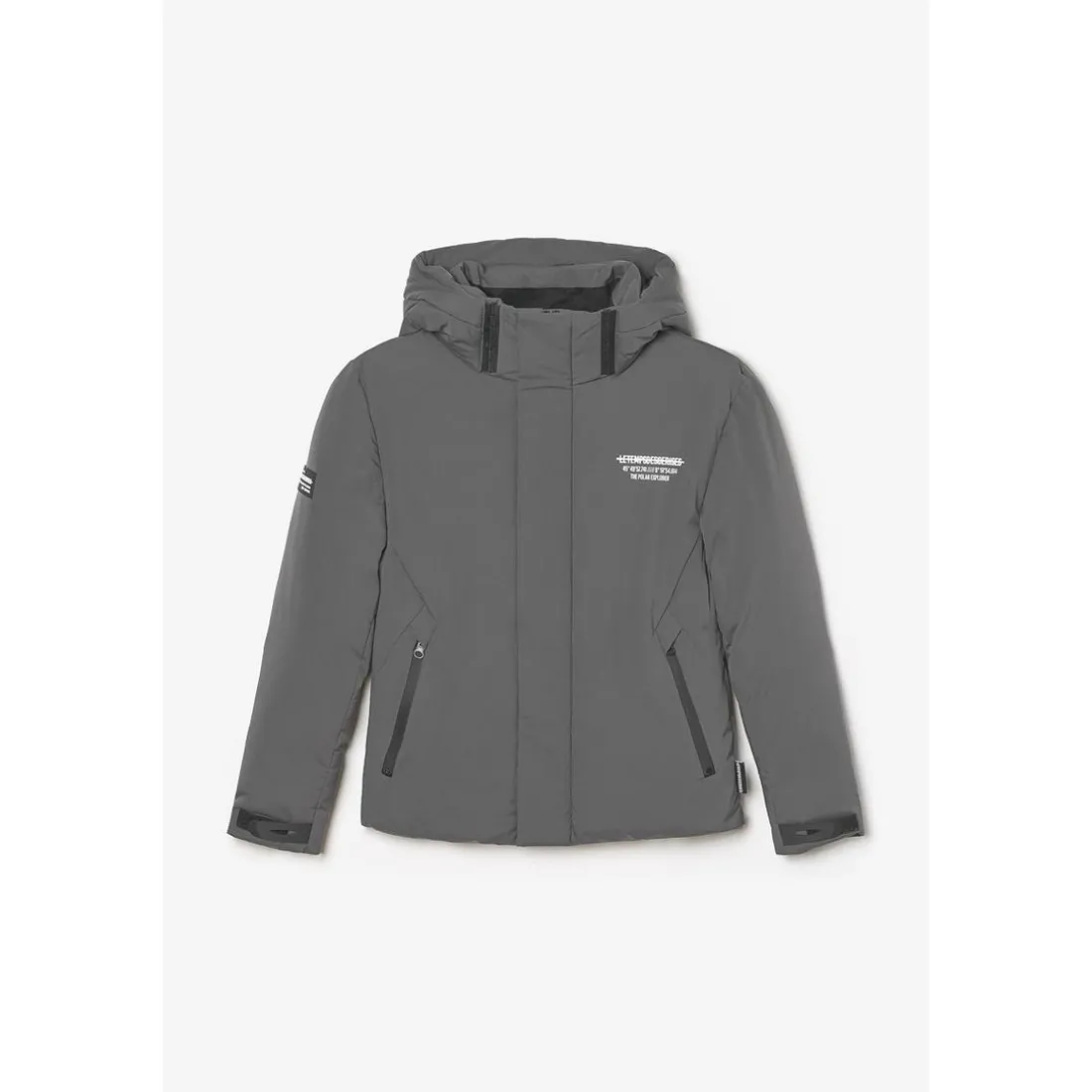 Doudoune garçon, Explorbo anthracite gris en nylon