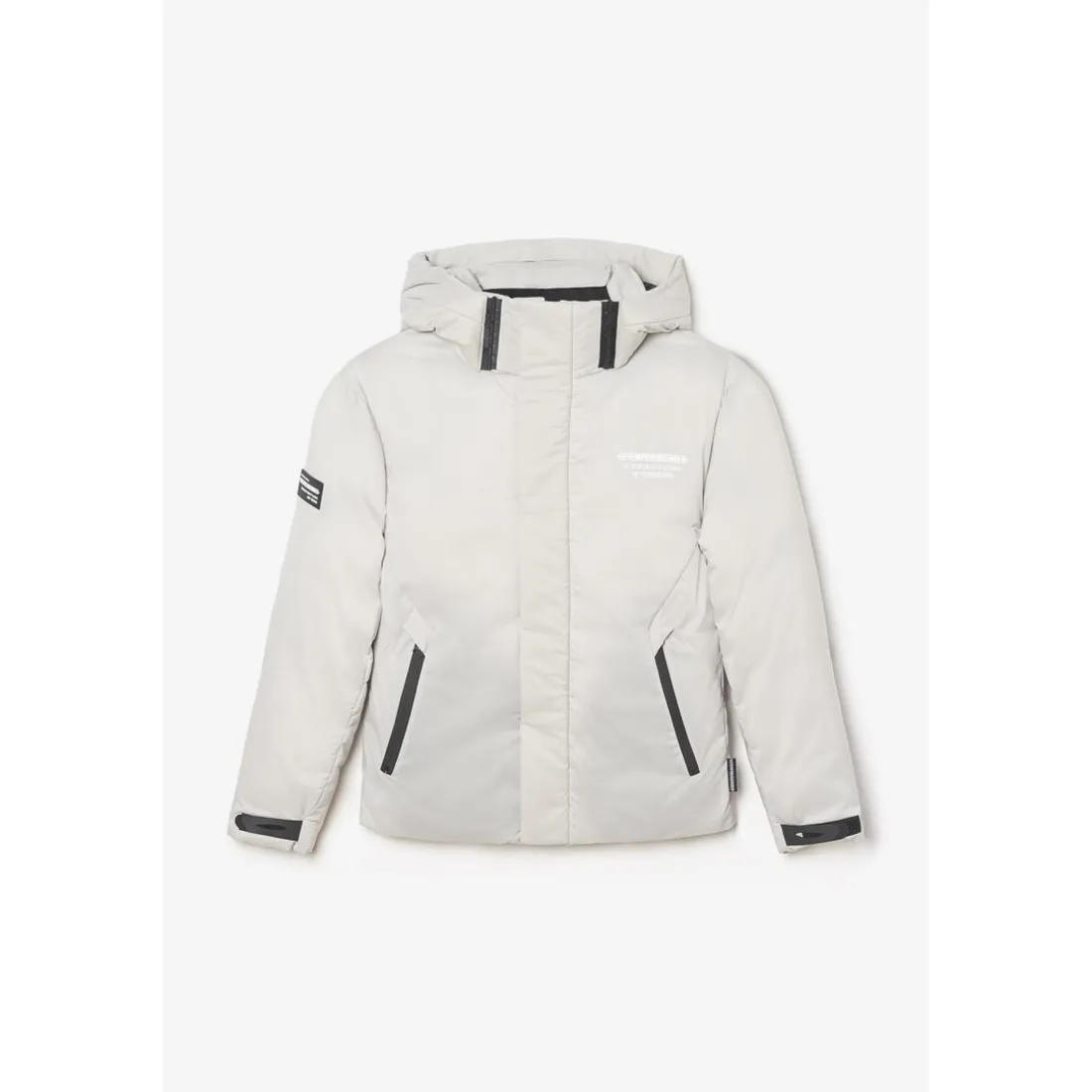 Doudoune garçon, Explorbo gris clair en nylon