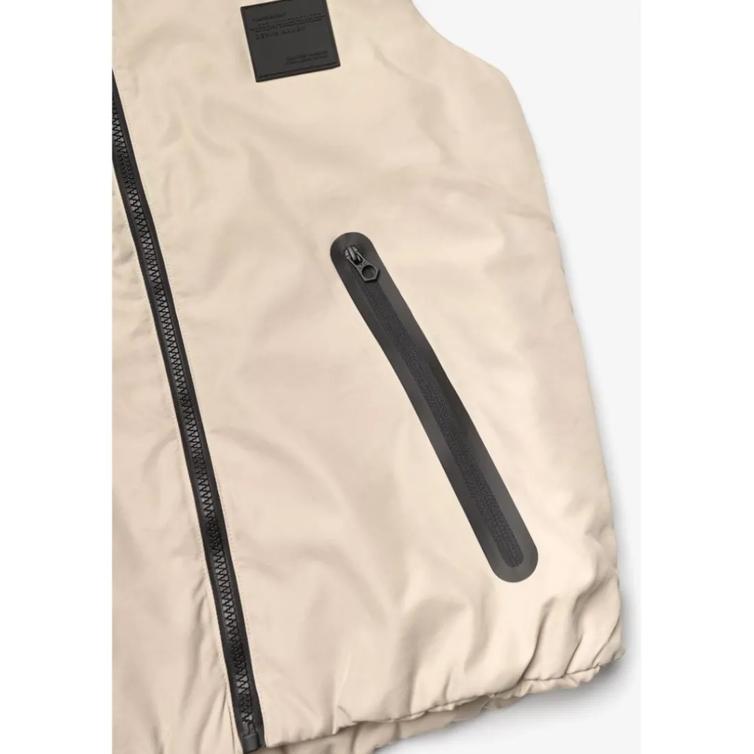 Doudoune garçon sans manches à capuche IRONBO beige Hank en nylon