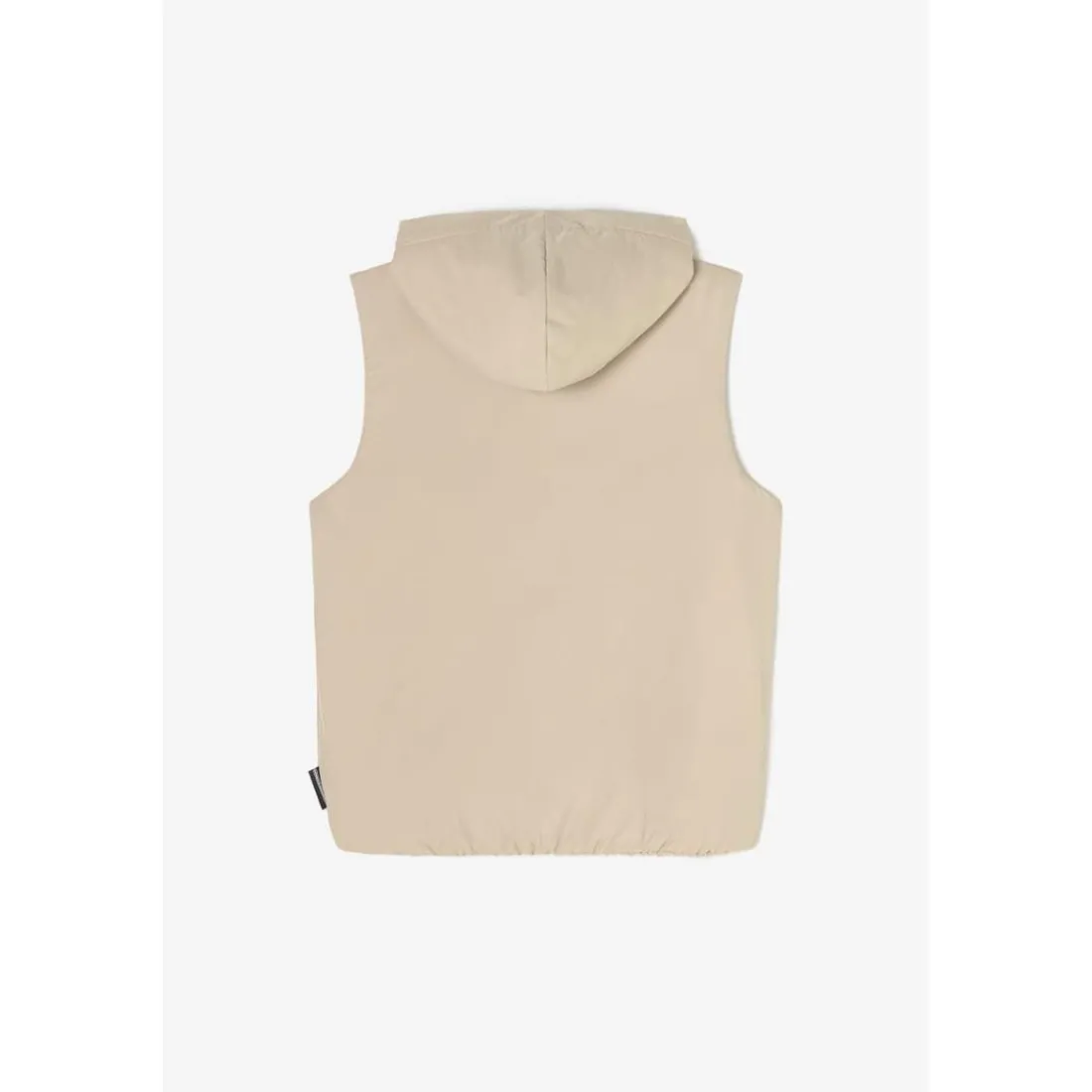 Doudoune garçon sans manches à capuche IRONBO beige Hank en nylon