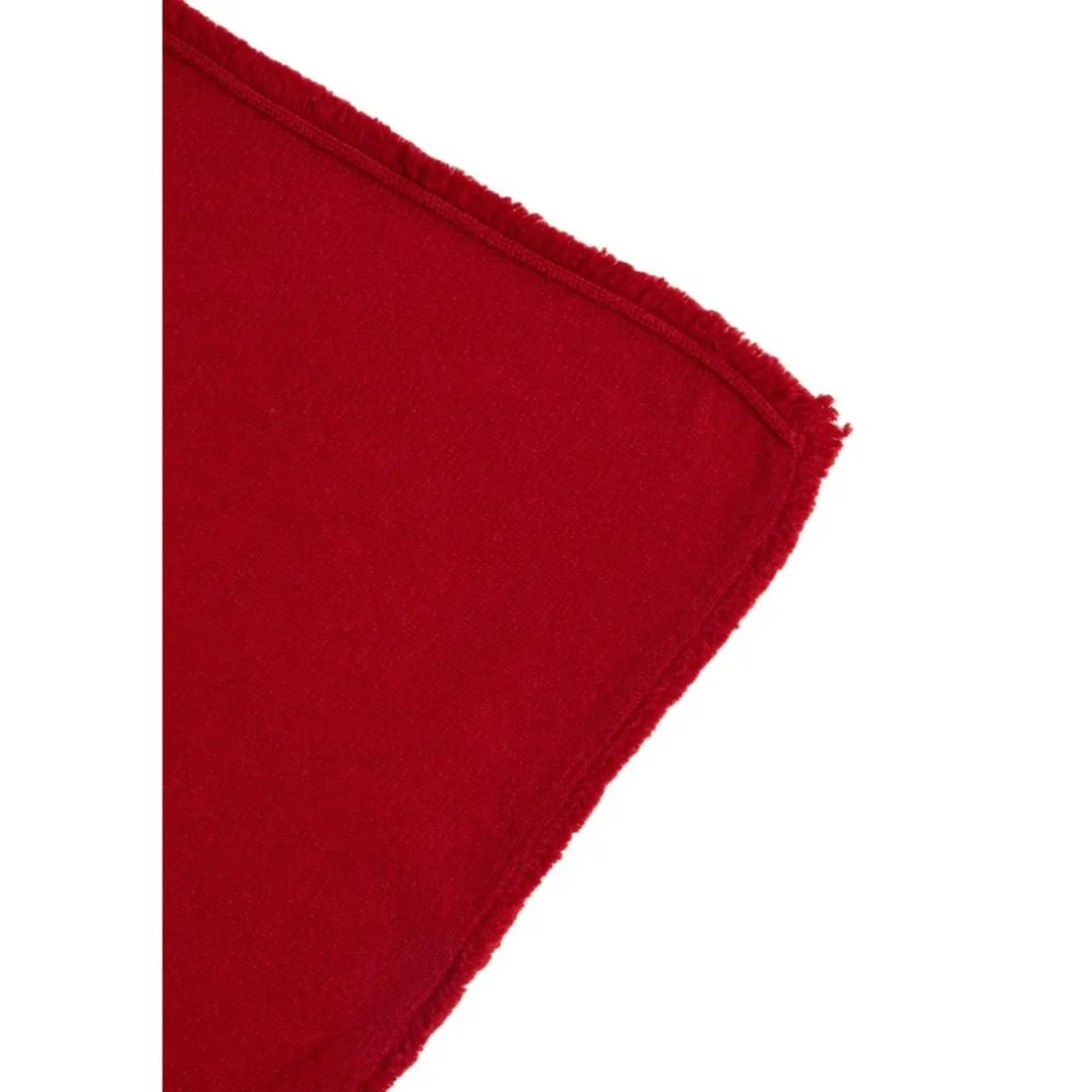 Echarpe carree franges unisexe IRMA en cachemire bordeau bordeaux