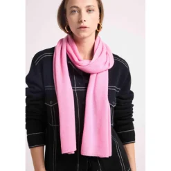 Echarpe etole unisexe en cachemire rose