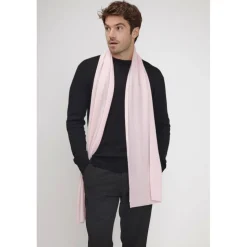 Echarpe etole unisexe en cachemire rose perle