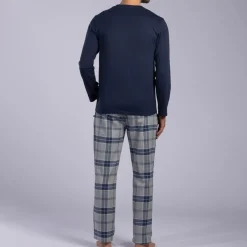 Ensemble et pyjama manche longue - Bleu Marine en coton bio