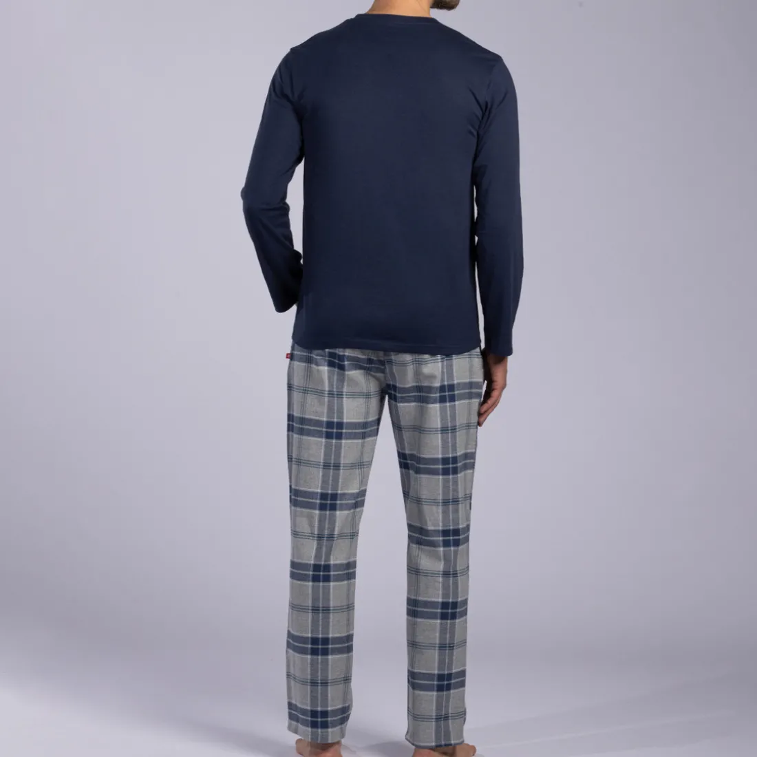 Ensemble et pyjama manche longue - Bleu Marine en coton bio