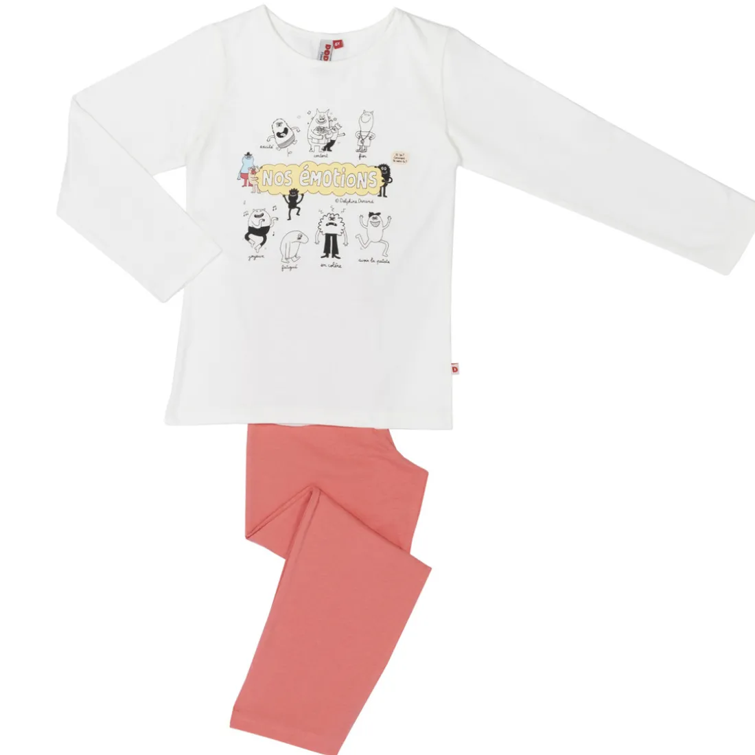 Ensemble Pyjama Filette à colorier écru
