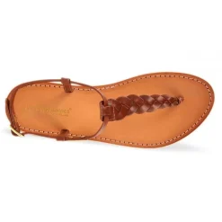 Entre-Doigt femme HODIN Marron en cuir