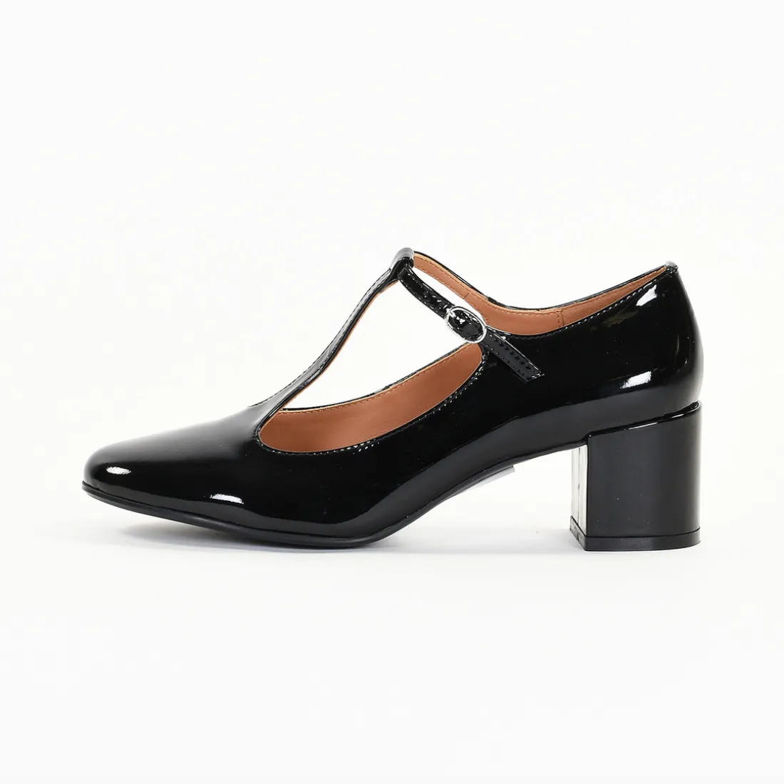 Escarpins femme en Cuir LINARIA Noir Vernis