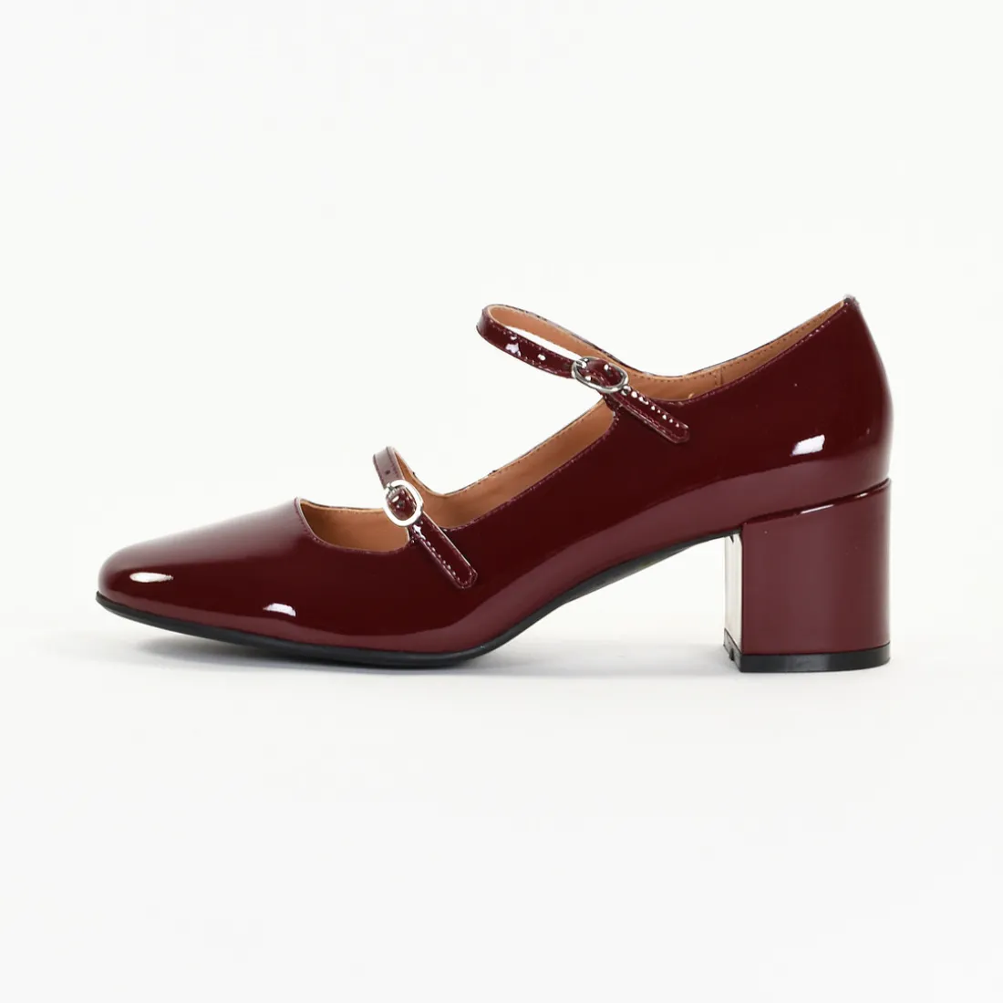 Escarpins femme en Cuir PIVOINE Bordeaux Vernis noir