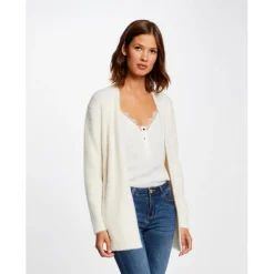 Gilet long maille duveteuse