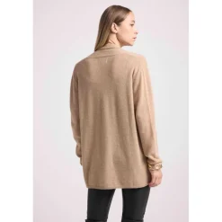 Gilet tube femme ZASSIA en cachemire new beige creme