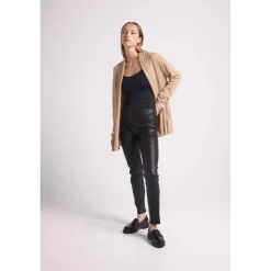 Gilet tube femme ZASSIA en cachemire new beige creme