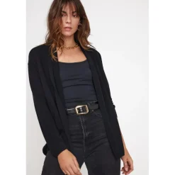 Gilet tube femme ZASSIA en cachemire noir