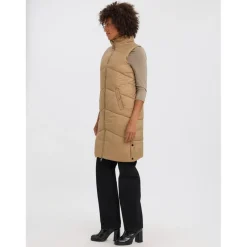 Gilets anti-froid Col haut Sans manches marron Élise