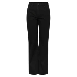Jean à coupe large Holly noir en coton Kara