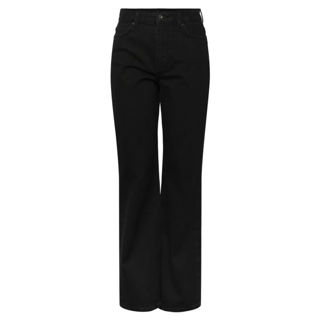 Jean à coupe large Holly noir en coton Kara