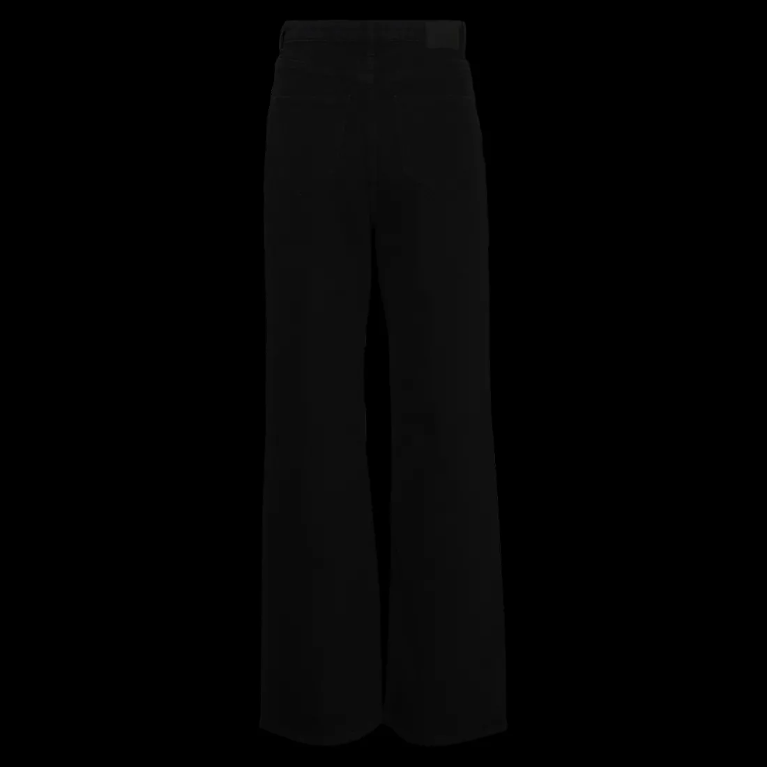 Jean à coupe large wide leg fit noir en coton Ora