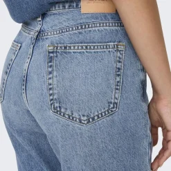 Jean à jambe large Brenda Cro158 bleu en coton Lise