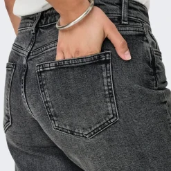 Jean à jambe large Juicy Dot890 gris en coton Sia