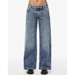 Jean ample taille basse en coton Selma bleu Luna