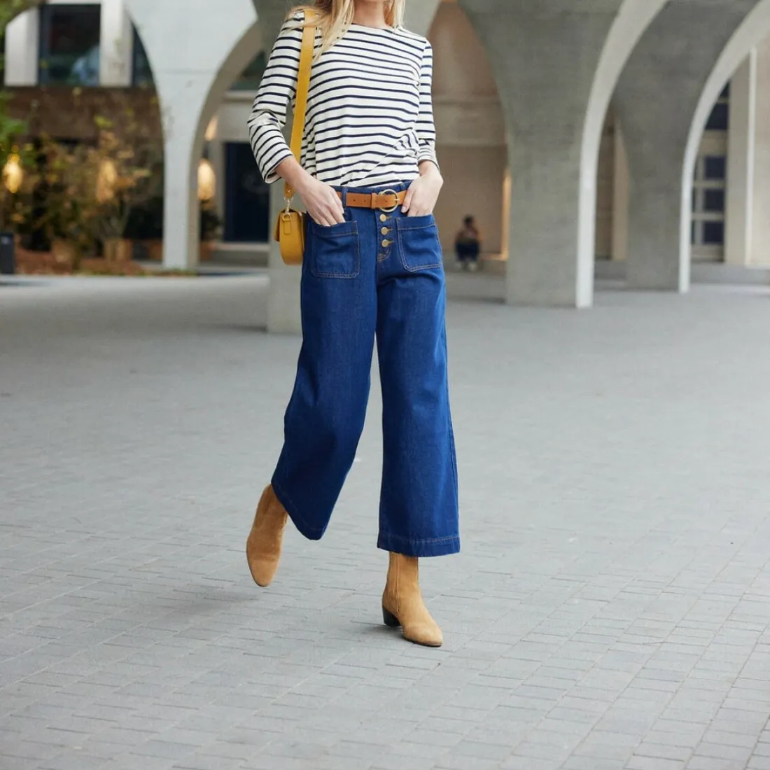 Jean ATLANTA BR brut bleu en coton