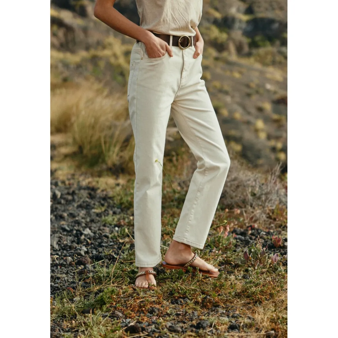 Jean Brieg B - Beige en coton