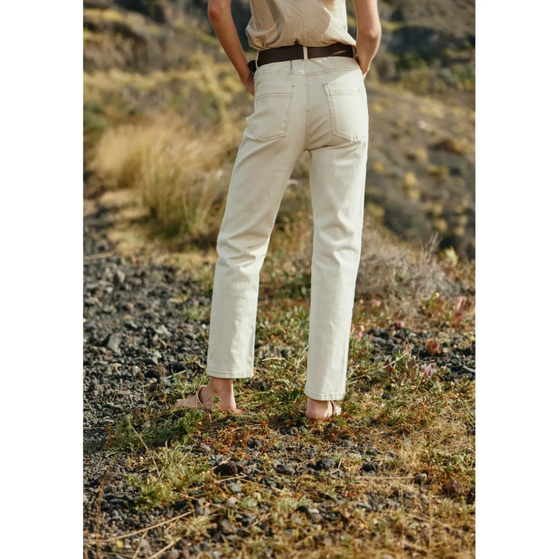 Jean Brieg B - Beige en coton