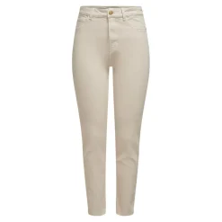 Jean coupe droite beige en coton Sia