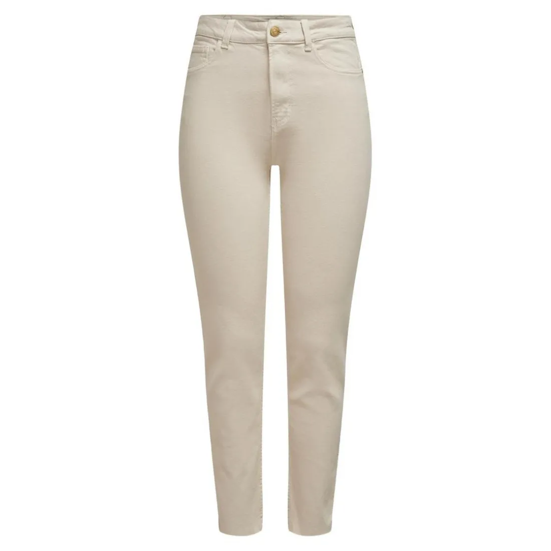 Jean coupe droite beige en coton Sia