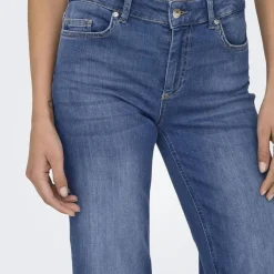 Jean droit Blush Mid Rea12187 bleu en coton Eve