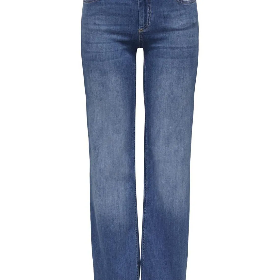 Jean droit Blush Mid Rea12187 bleu en coton Eve