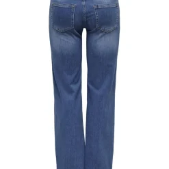 Jean droit Blush Mid Rea12187 bleu en coton Eve