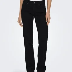 Jean droit Blush Mid Rea2343 noir en coton Tia