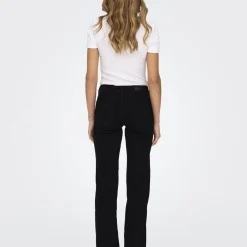 Jean droit Blush Mid Rea2343 noir en coton Tia