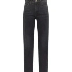 Jean droit femme en Coton CAROL noir