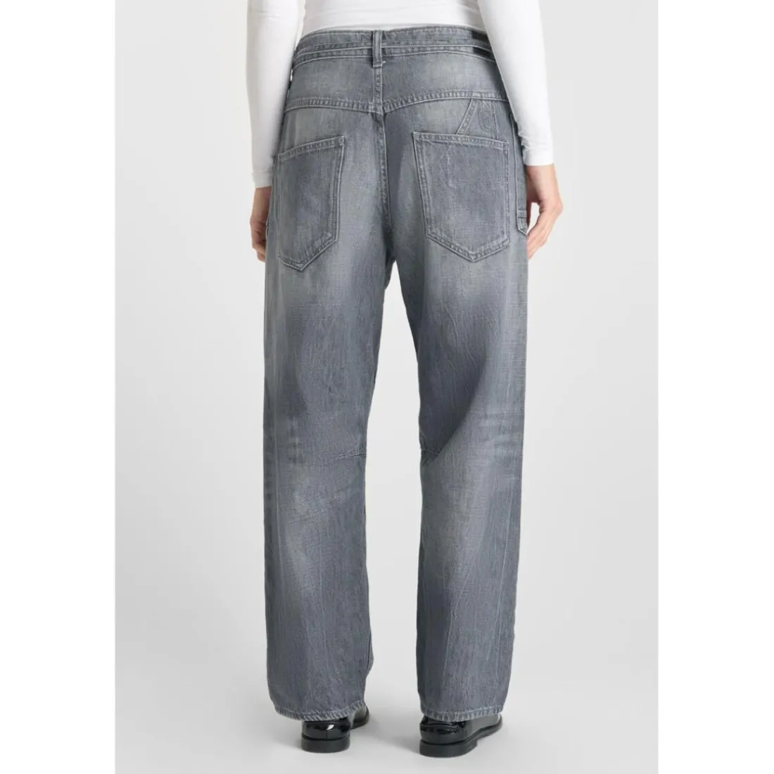 jean droit gris Zara