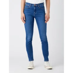 Jean Femme High Rise Skinny bleu en coton